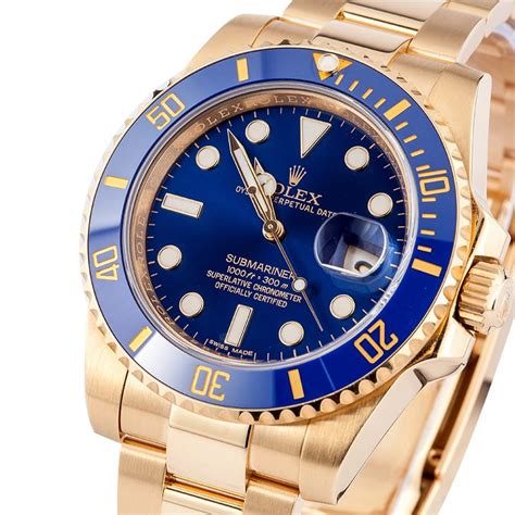 rolex solid 18k gold watch men's|rolex submariner 18k gold price.